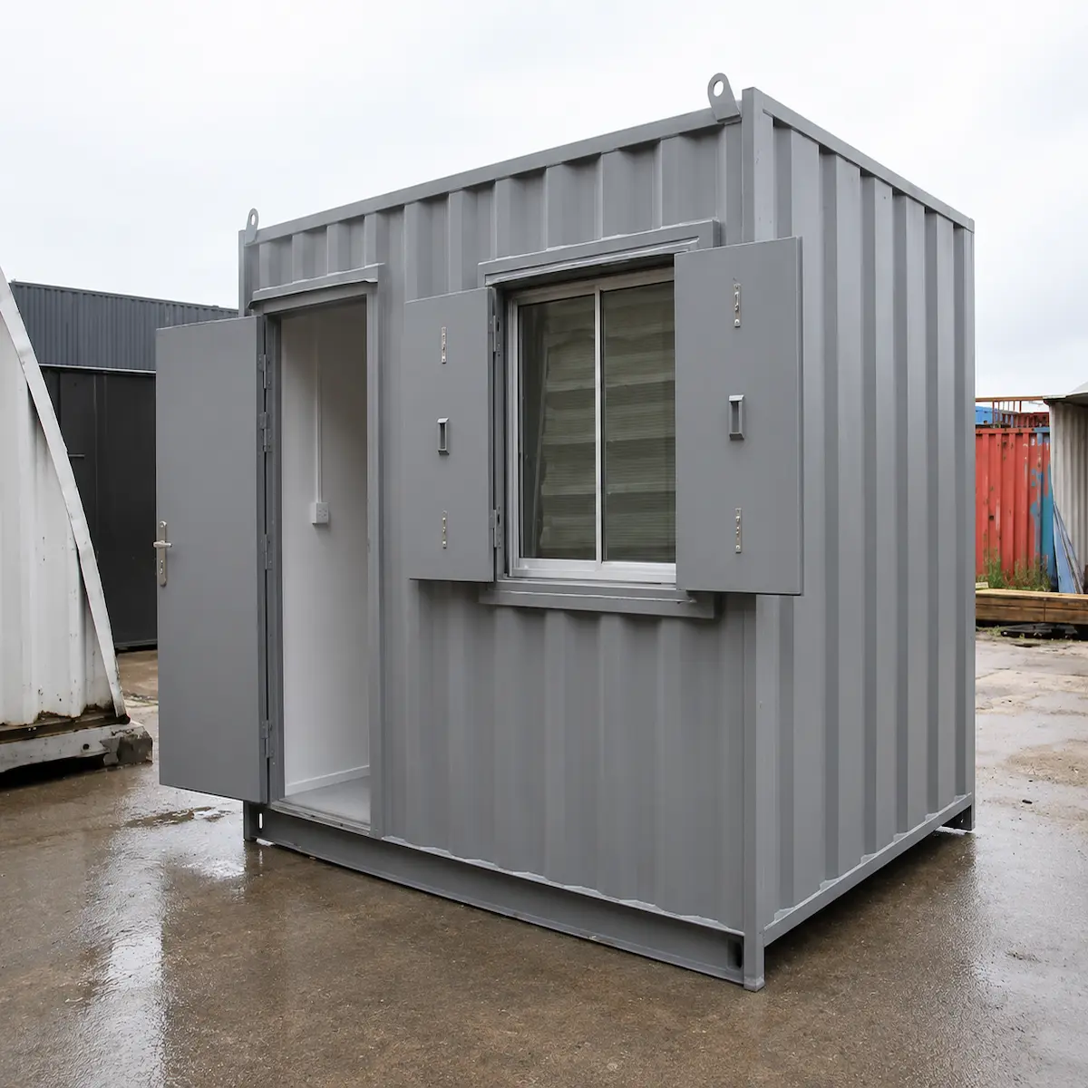 10ft Used Portable Office Container – Wind & Watertight- Grey
