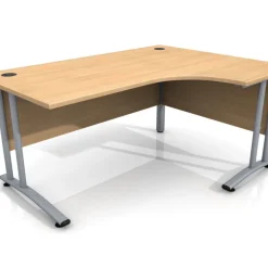 1600mm Site Office Right Hand Curved Desk