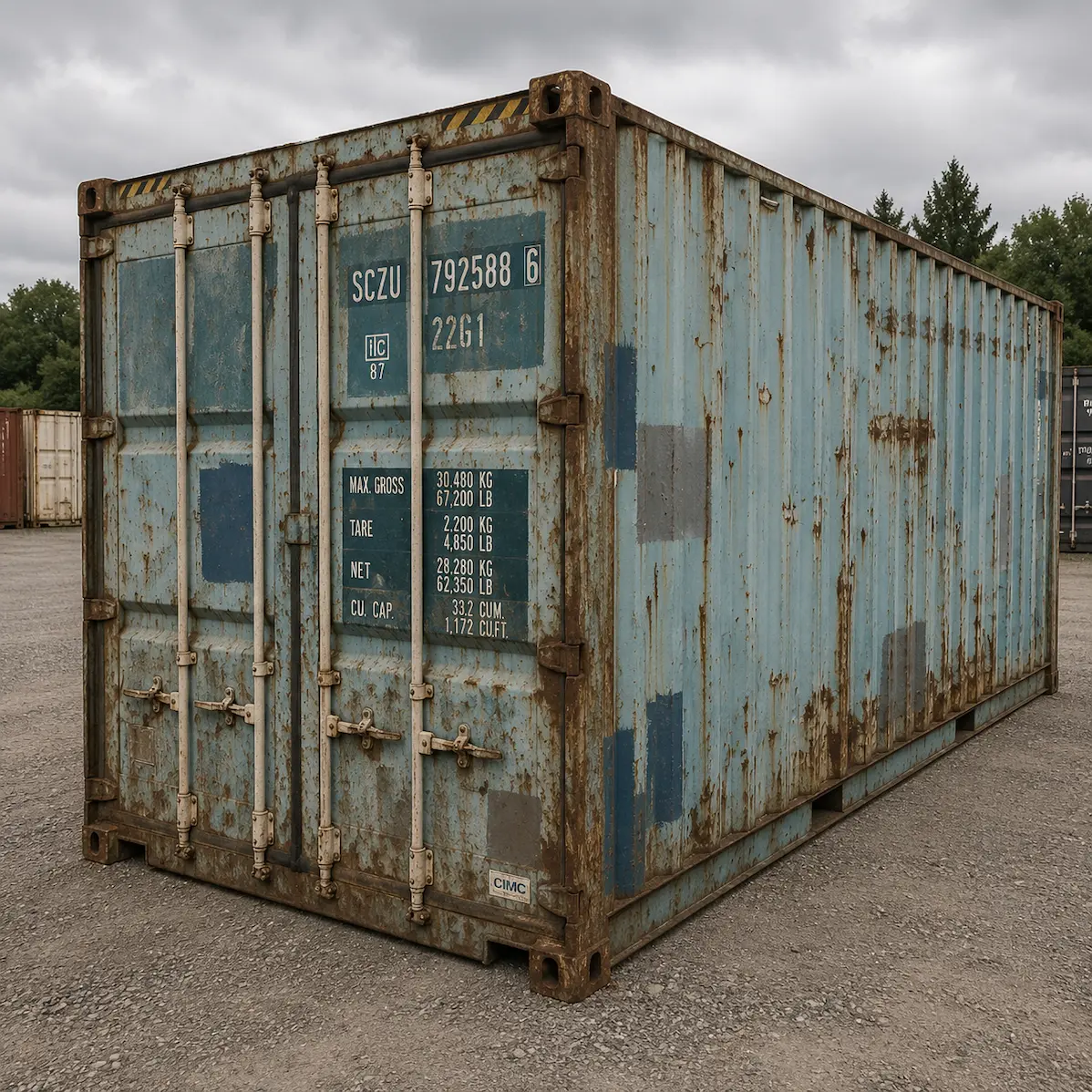 20ft Cargo Worthy Container – Blue, Export Certified