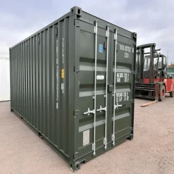 20ft New Low Height Shipping Container – One-Trip – Dark Green