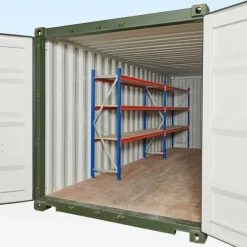 20ft Shipping Container Racking Kit — Single Bay 3-Tier