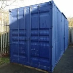 20ft Shipping Container With Side Door – Cobalt Blue