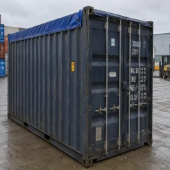 20ft Used Open Top Wind and Watertight Shipping Container – Blue